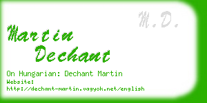 martin dechant business card